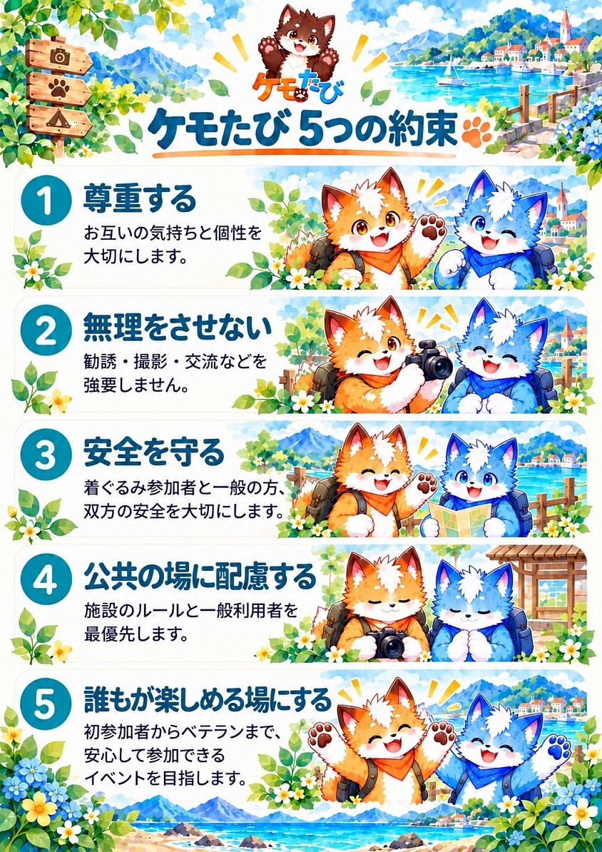 ケモたび5つの約束