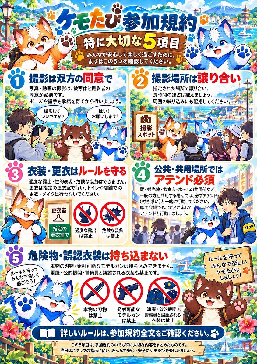 参加規約　特に大切な5項目